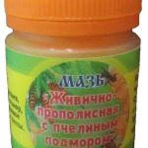 Мазь живично-прополисная Мазь живично-прополисная с пчелиным подмором