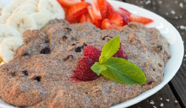 Льняная каша с клубникой Льняные каши