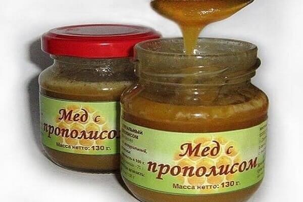 Мед с прополисом, 130 грамм Мед с прополисом - фото