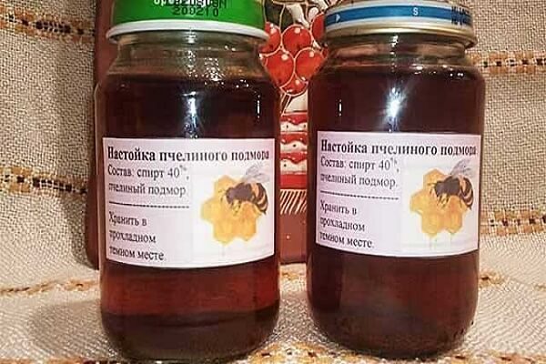 Настойка подмора пчелиного спиртовая Спиртовая настойка из подмора пчел