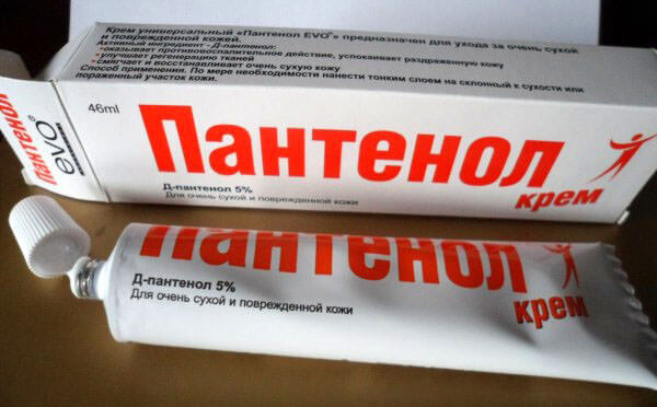 Упаковка крема пантенол Пантенол для лечения болячек в носу