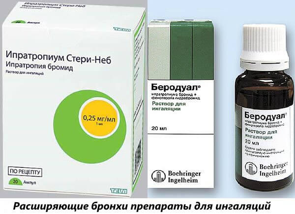 Упаковки Ипратропиума и Беродуана Препараты для расширения бронхов
